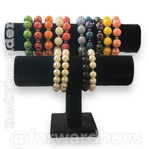 Colorful Big Round Plastic Beads Bracelet Collection - Vibrant Variety